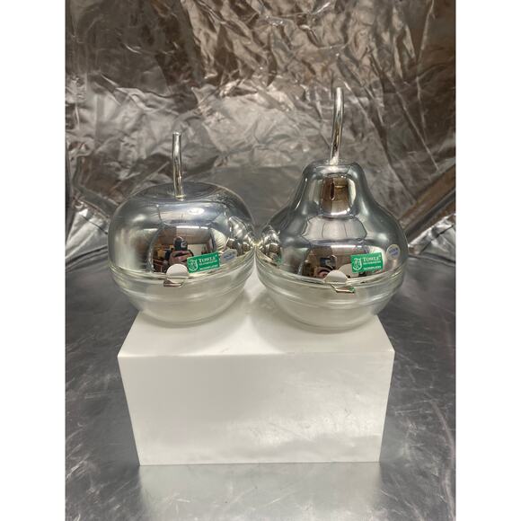 Towle Silverplate Pear and Apple Serving Jam Dish Bowl Set - Picture 2 of 4